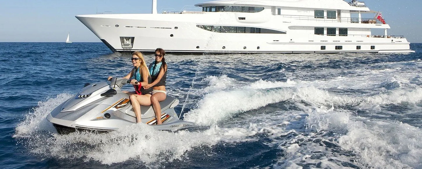 Charter yacht Spirit and her Jet ski